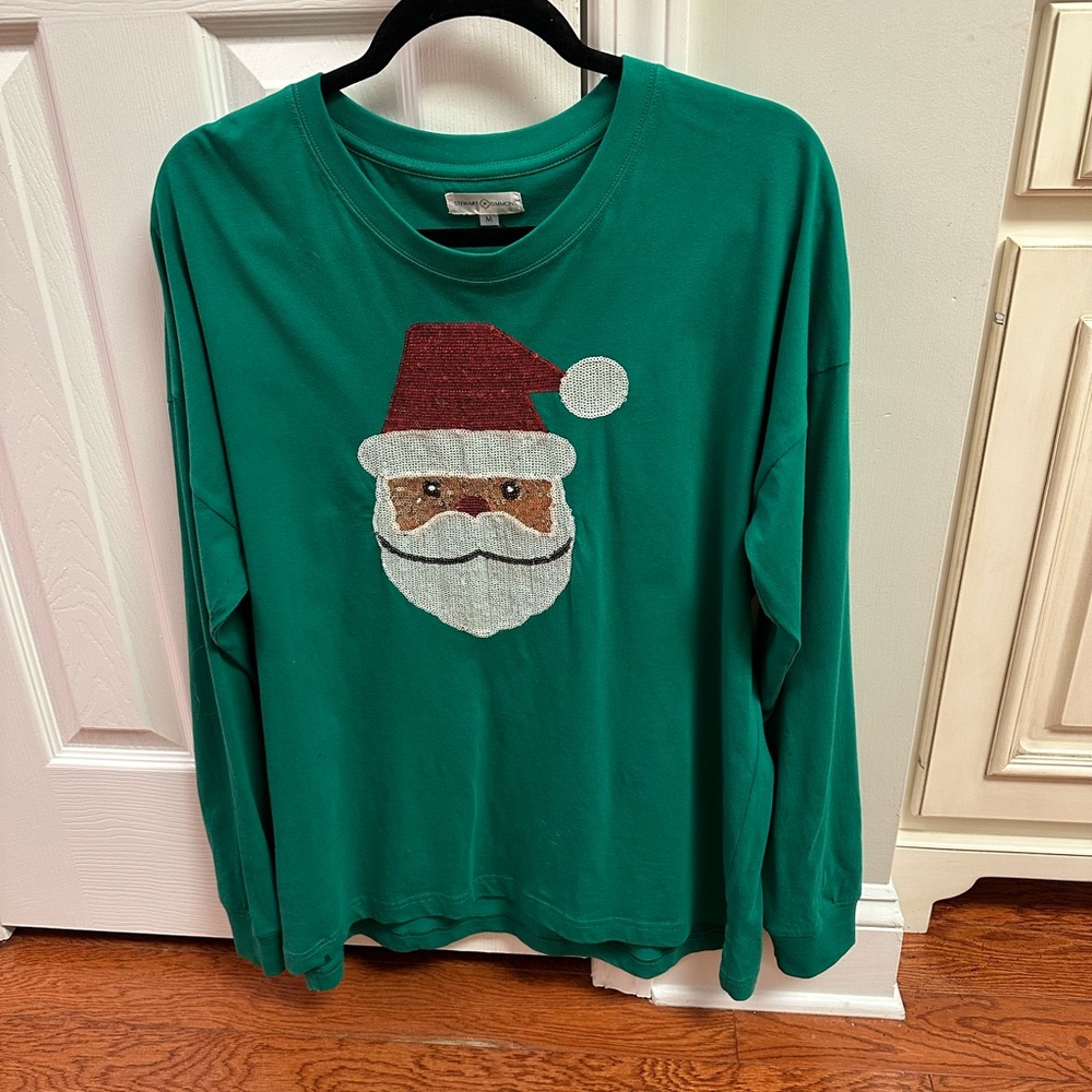 Stewart Simmons Long Sleeve Santa Shirt- size Medium